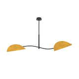 Plafondlamp LOTUS Geel/Goud – 2-Lichts Design Lamp