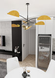 Plafondlamp LOTUS Geel/Goud – 6-Lichts Design Lamp