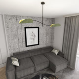 Plafondlamp LOTUS Groen – 2-Lichts Design Lamp