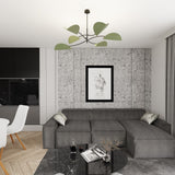 Plafondlamp LOTUS Groen – 6-Lichts Design Lamp