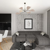 Plafondlamp LOTUS Grijs – 6-Lichts Design Lamp