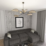 Plafondlamp LOTUS Naturel – 6-Lichts Design Lamp