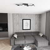 Plafondlamp BET Zwart – 4-Lichts Moderne LED Lamp