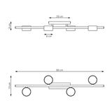 Plafondlamp BET Zwart – 4-Lichts Moderne LED Lamp
