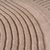 Japandi Laagpolig 3D-Effect Vloerkleed bruin 