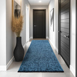 Wasbaar Vloerkleed Effenkleur Antislip Blauw