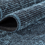Wasbaar Vloerkleed Effenkleur Antislip Blauw