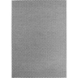 Geweven geometrische vloerkleed grijs wit 