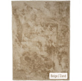 Fluffy vloerkleed in Beige/Zand kleur