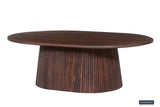 Salontafel 'Miguel' 120 cm Ovaal Mango hout Donkerbruin