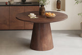 Tafel 'Tommy' 130 cm Rond Mango hout Bruin