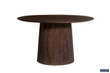 Tafel 'Miguel' 130 cm Rond Mango hout Donkerbruin