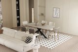 Tafel 'Apollo' 180 cm Deens Ovaal Glanzend Steen Shakespear Beige