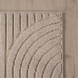 Geweven Vloerkleed Helix Beige - Abstract Golvend Design