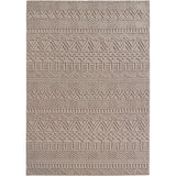 Geweven Vloerkleed Helix - Druk Geometrisch Patroon Beige