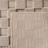 3D Vloerkleed Helix - Geweven Blokjes Patroon Beige