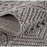 Geweven Vloerkleed Helix - Druk Geometrisch Patroon Grijs