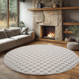 Cream Rund Winkel Vloerkleden