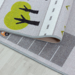 Kid's Collection 2902 City Grijs Vloerkleed