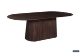 Tafel 'Miguel' 230 cm Ovaal Mango hout Donkerbruin