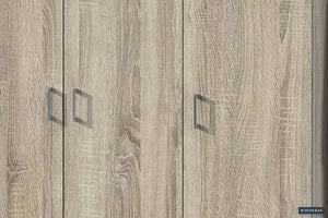 Opbergkast 'Ray' 3 deuren en 4 legplanken Sonoma