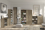 Boekenkast 'Space' 5 legplanken Sonoma