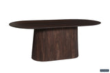 Tafel 'Miguel' 200 cm Ovaal Mango hout Donkerbruin