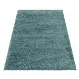 Sydney Shaggy Aqua/Blauw Vloerkleed Hoogpolig Zachte Tapijt