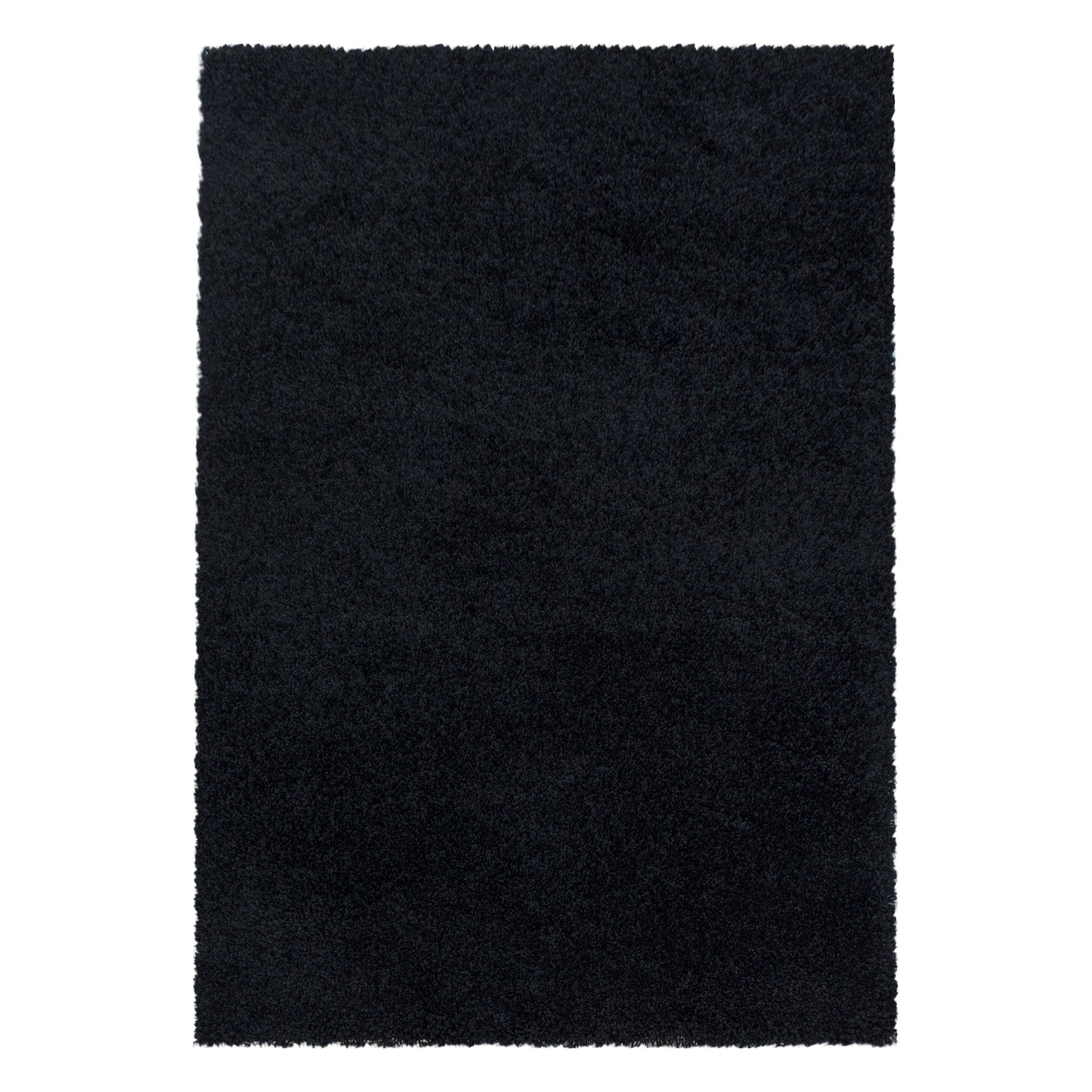 Sydney Shaggy Black/Zwart Vloerkleed Hoogpolig Zachte Tapijt