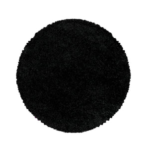 Sydney Shaggy Black/Zwart Vloerkleed Hoogpolig Zachte Tapijt