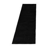 Sydney Shaggy Black/Zwart Vloerkleed Hoogpolig Zachte Tapijt