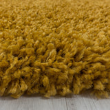 Sydney Shaggy Gold/Goud Vloerkleed Hoogpolig Zachte Tapijt