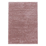 Sydney Shaggy Rose/Roze Vloerkleed Hoogpolig Zachte Tapijt Effen