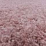 Sydney Shaggy Rose/Roze Vloerkleed Hoogpolig Zachte Tapijt Effen