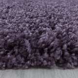 Sydney Shaggy Violet Vloerkleed Hoogpolig Zachte Tapijt Effen