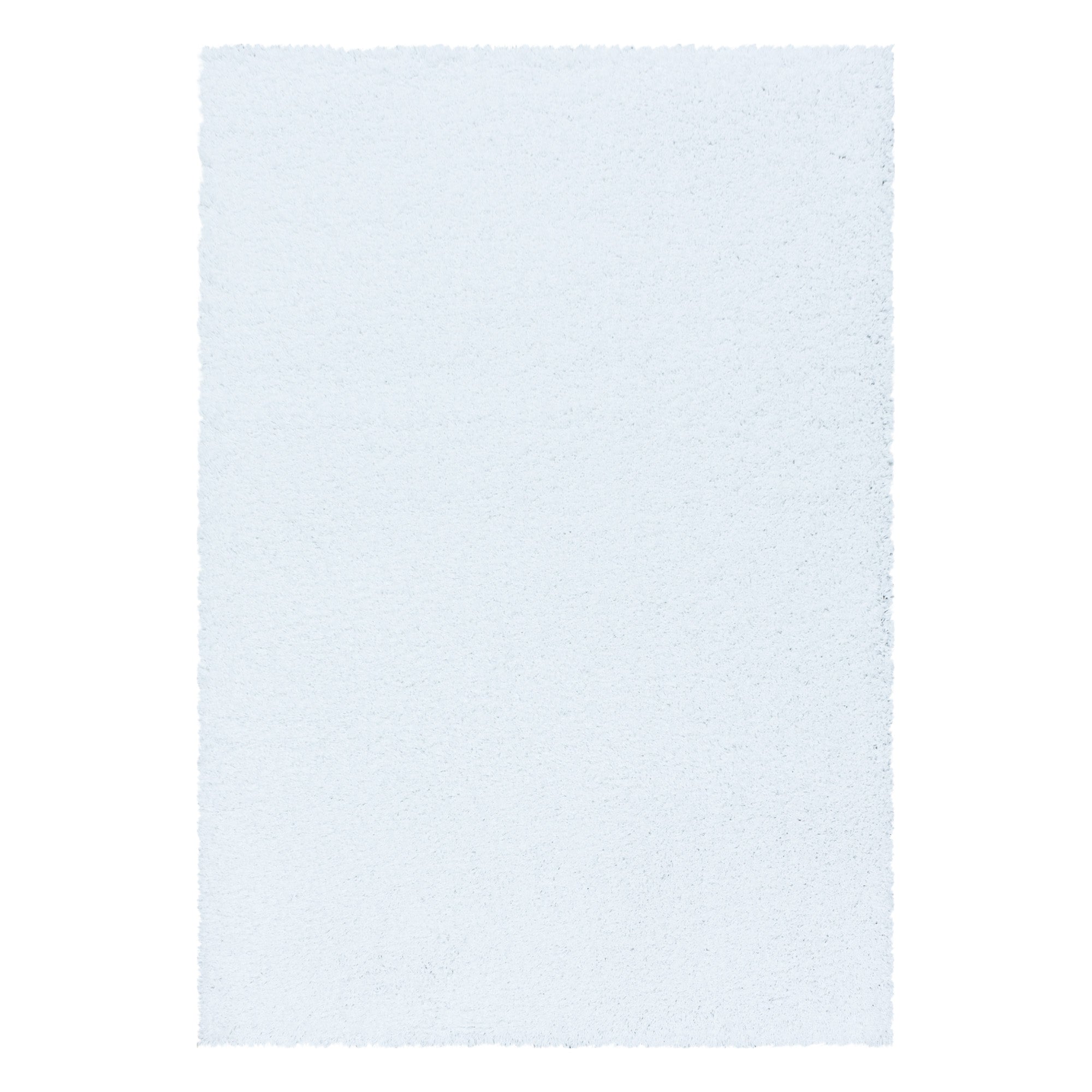 Sydney Shaggy White/Wit Vloerkleed Hoogpolig Zachte Tapijt Effen