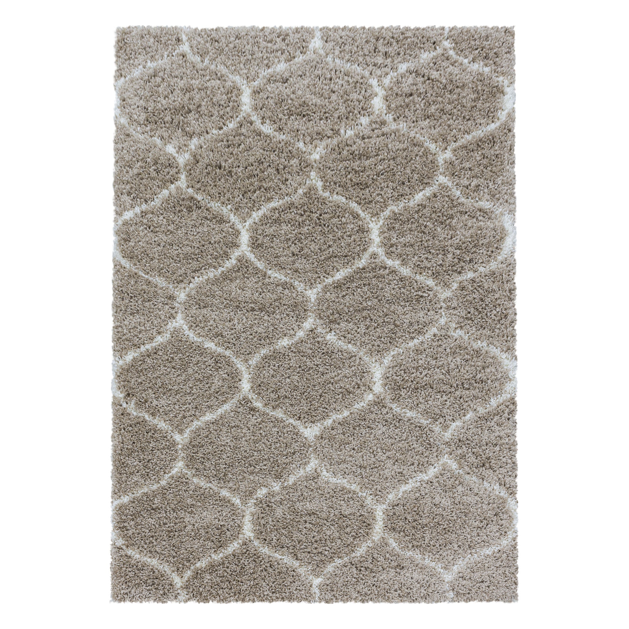 Salsa Shaggy Beige Vloerkleed Hoogpolig Zachte Tapijt Berber Stijl