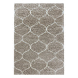 Salsa Shaggy Beige Vloerkleed Hoogpolig Zachte Tapijt Berber Stijl