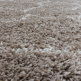Salsa Shaggy Beige Vloerkleed Hoogpolig Zachte Tapijt Berber Stijl