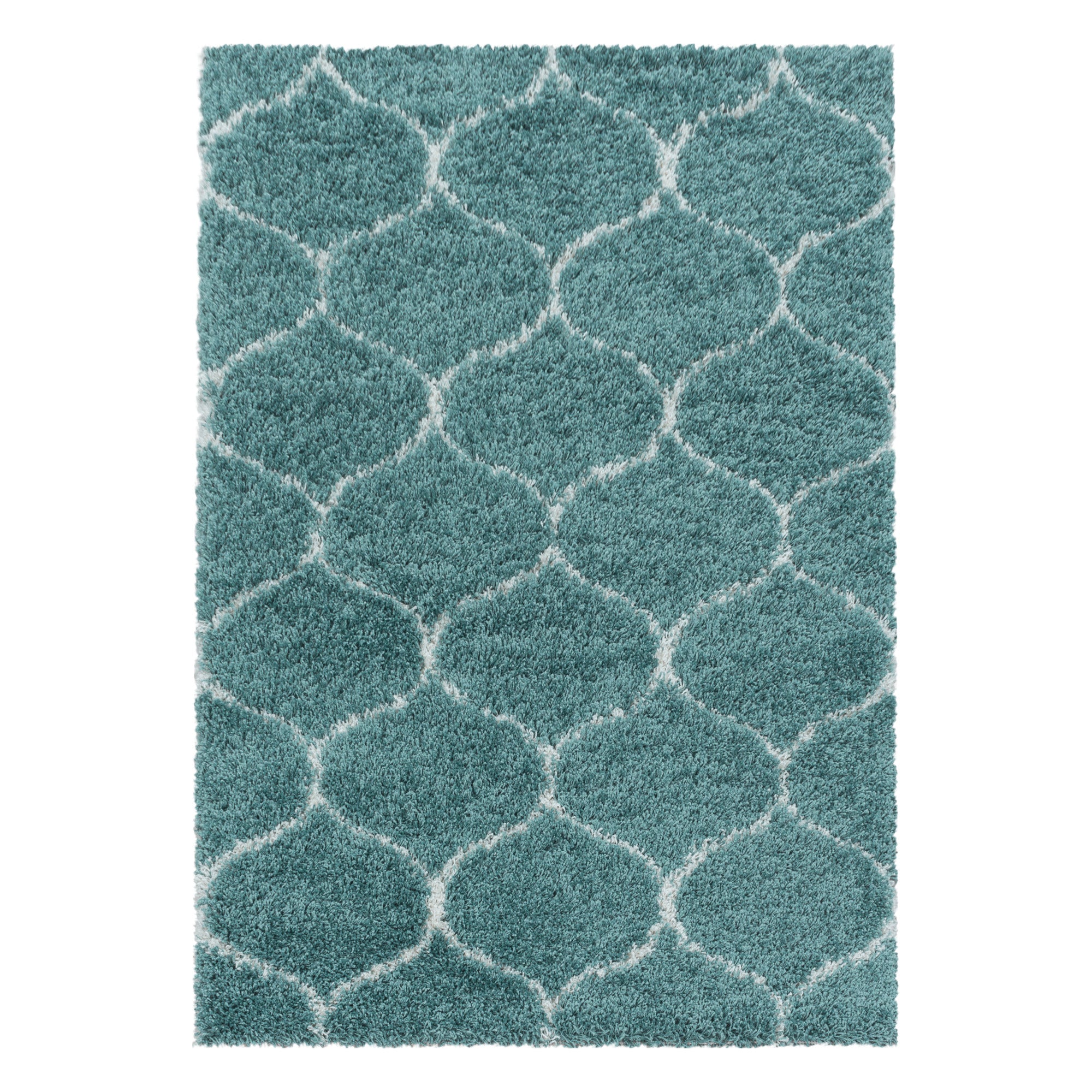 Salsa Shaggy Blue/Blauw Vloerkleed Hoogpolig Zachte Tapijt Berber Stijl