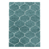 Salsa Shaggy Blue/Blauw Vloerkleed Hoogpolig Zachte Tapijt Berber Stijl