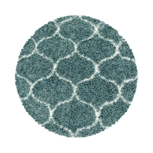 Salsa Shaggy Blue/Blauw Vloerkleed Hoogpolig Zachte Tapijt Berber Stijl