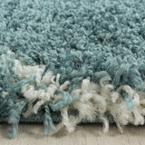 Salsa Shaggy Blue/Blauw Vloerkleed Hoogpolig Zachte Tapijt Berber Stijl