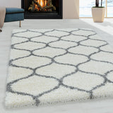 Salsa Shaggy Cream/Creme Vloerkleed Hoogpolig Zachte Tapijt Berber Stijl