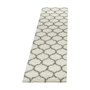 Salsa Shaggy Cream/Creme Vloerkleed Hoogpolig Zachte Tapijt Berber Stijl
