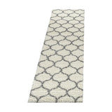 Salsa Shaggy Cream/Creme Vloerkleed Hoogpolig Zachte Tapijt Berber Stijl