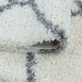 Salsa Shaggy Cream/Creme Vloerkleed Hoogpolig Zachte Tapijt Berber Stijl