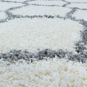 Salsa Shaggy Cream/Creme Vloerkleed Hoogpolig Zachte Tapijt Berber Stijl