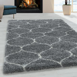 Salsa Shaggy Gray/Grijs Vloerkleed Hoogpolig Zachte Tapijt Berber Stijl