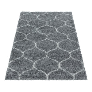 Salsa Shaggy Gray/Grijs Vloerkleed Hoogpolig Zachte Tapijt Berber Stijl